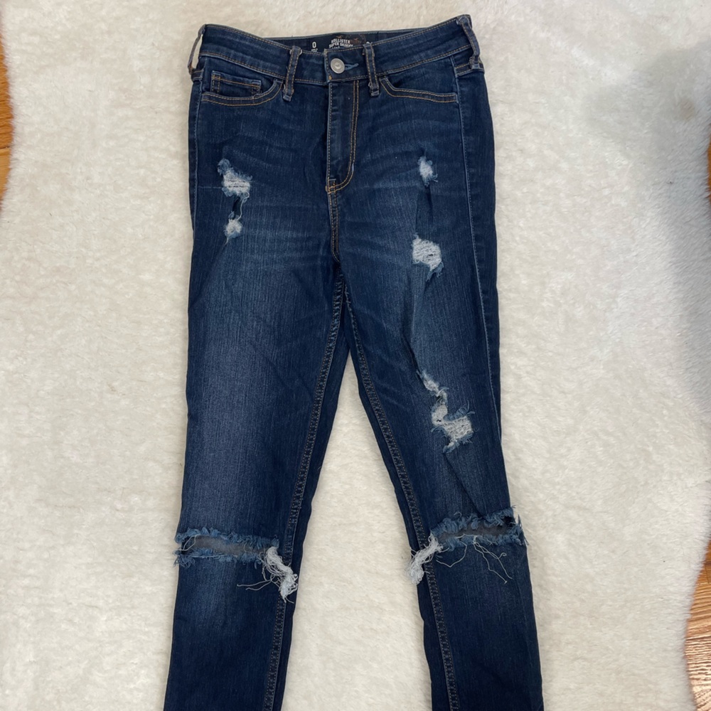 Hollister Distressed High Rise Skinny Jean